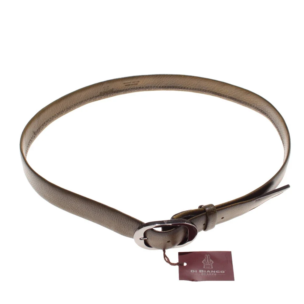 Di Bianco NWT Cut to Size Dress Belt In Green Pebbled Leather One Size